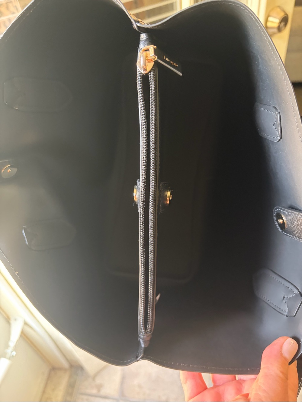 kate spade Leopard Print Tote in Black and Cream - Picture 5 of 5